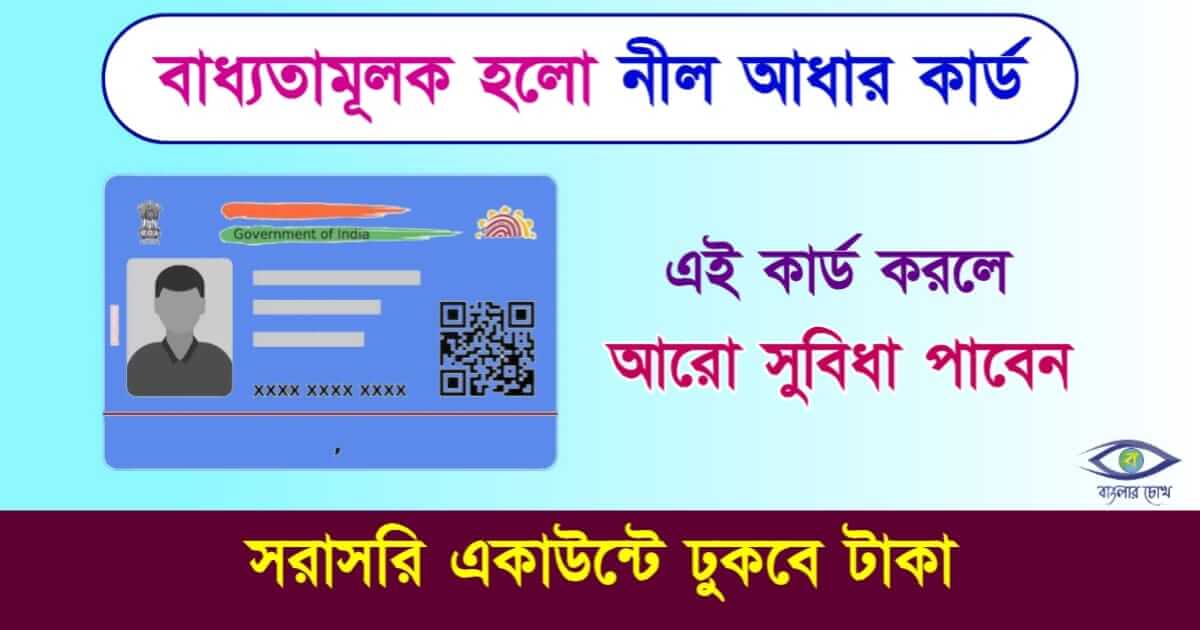 Blue Aadhaar Card - নীল আধার কার্ড