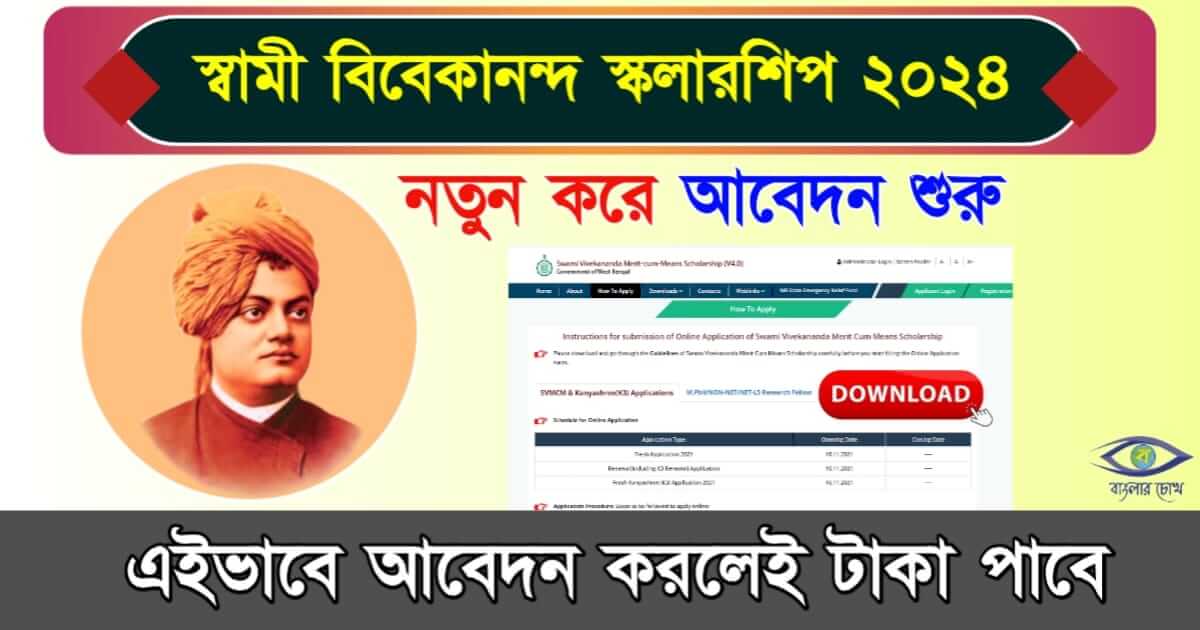 Swami Vivekananda Scholarship বা স্বামী বিবেকানন্দ স্কলারশিপ